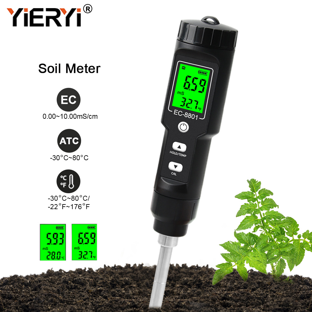 Agriculture Farming Hand Tools - Yieryi EC/TEMP Toprak Test Cihazı 0.00-10.00