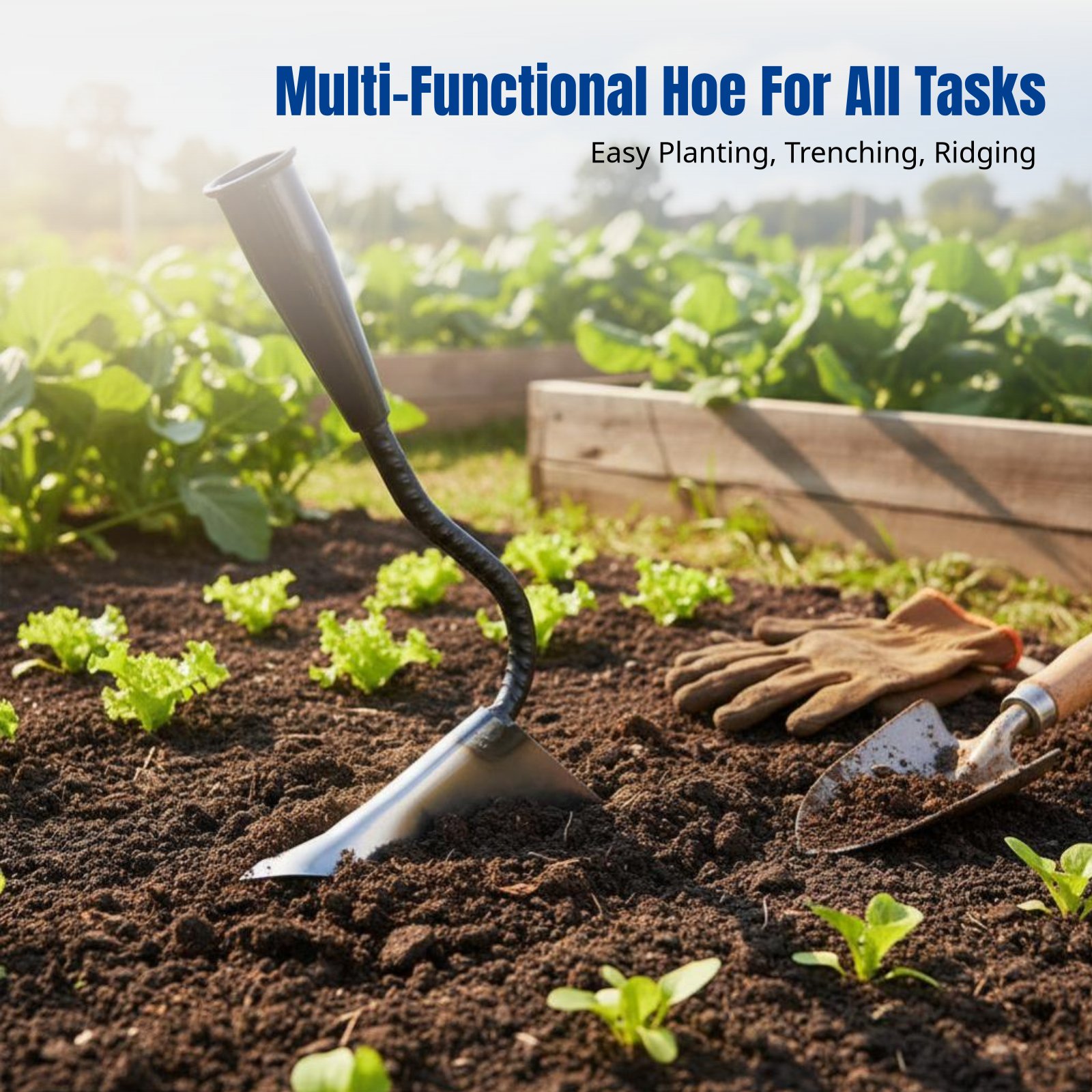 Agriculture Farming Hand Tools - Kalınlaştırılmış Mangan Çelikli Üçgen Çapa, Elle