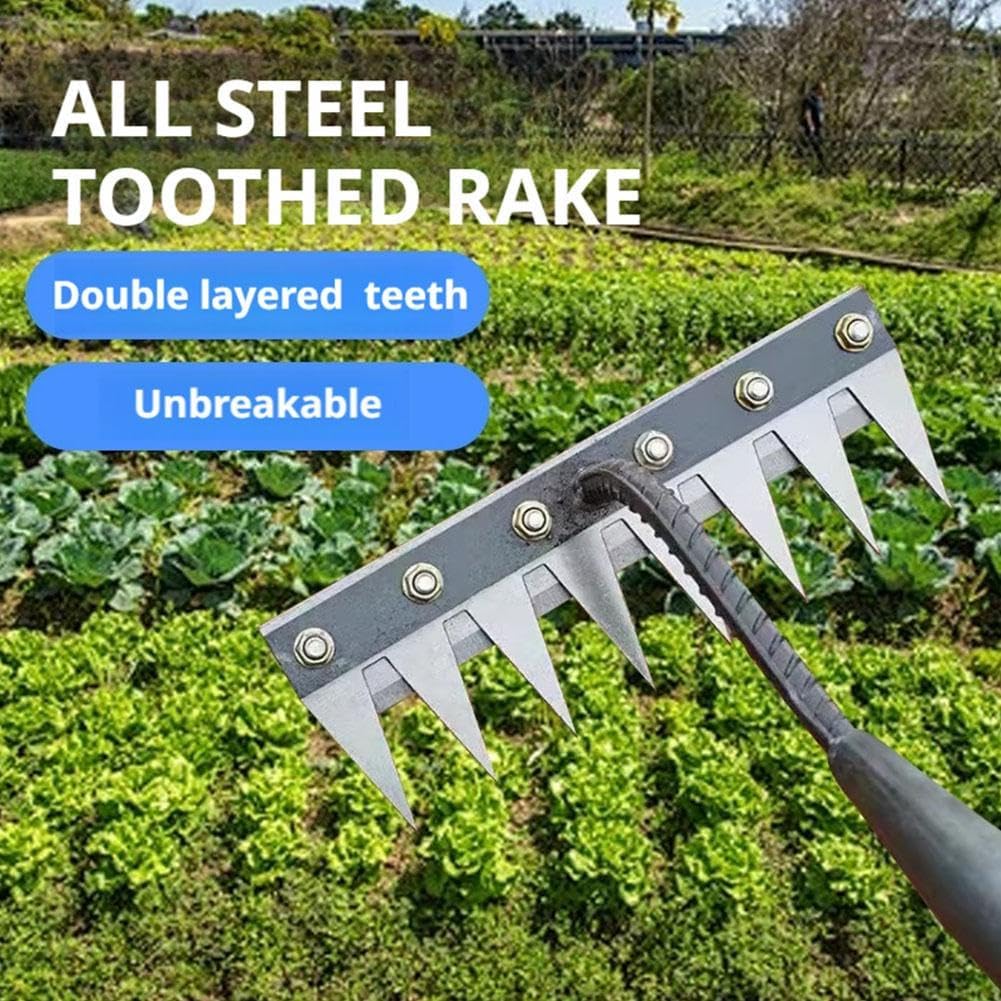 5/6/7/8 diş Metal tırmık bahçe - Agriculture Farming Hand Tools incelemesi ve fiyatı