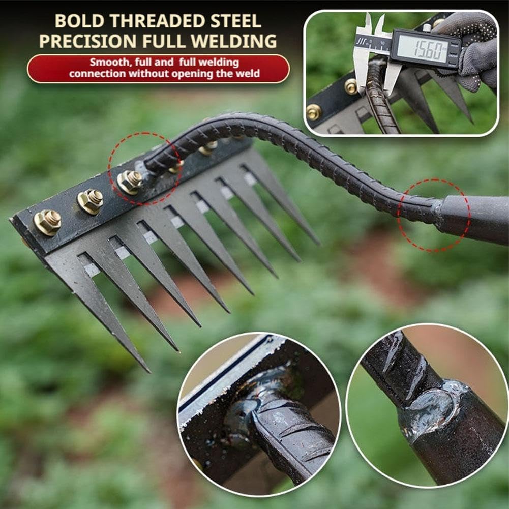 5/6/7/8 diş Metal tırmık bahçe - Agriculture Farming Hand Tools incelemesi ve fiyatı