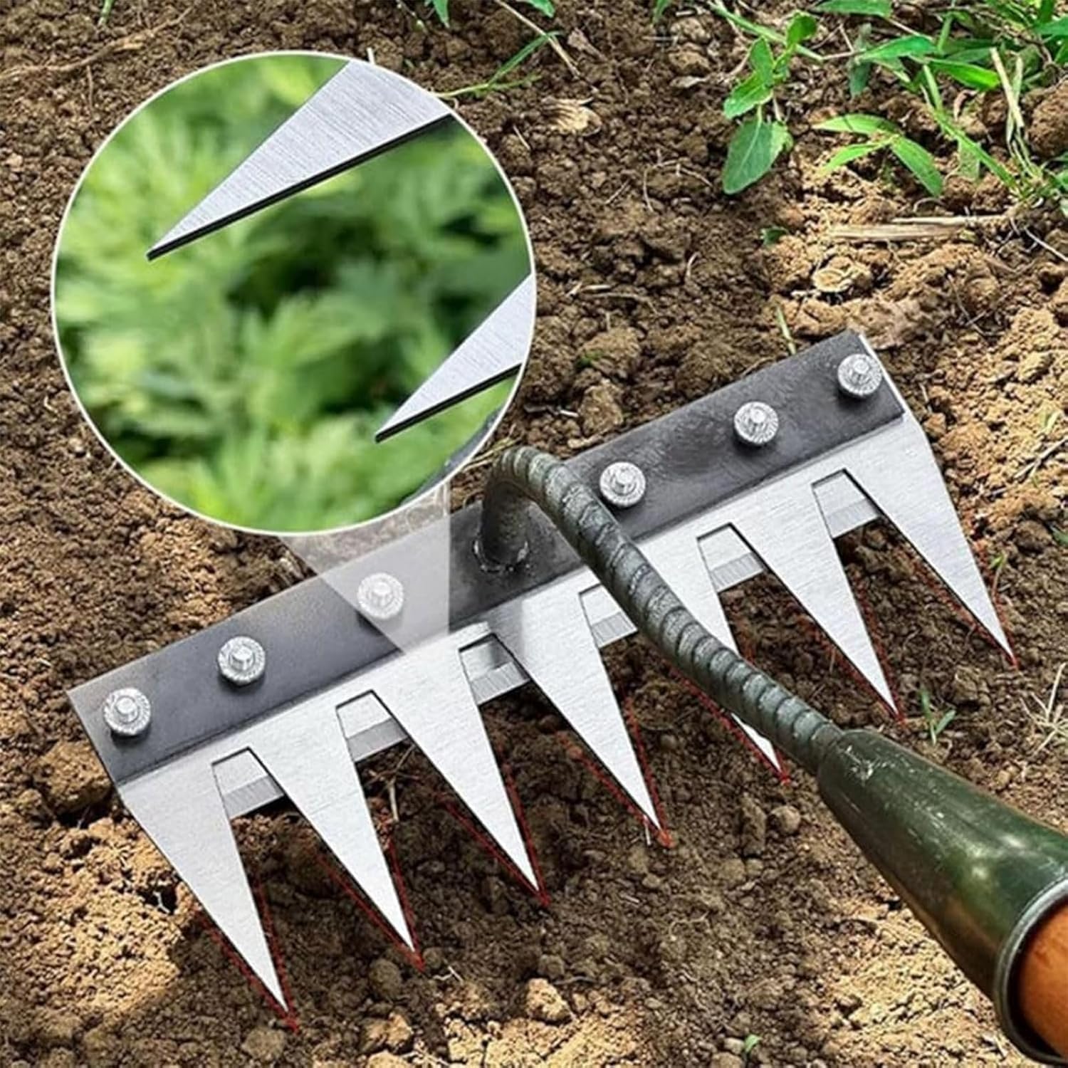 5/6/7/8 diş Metal tırmık bahçe - Agriculture Farming Hand Tools incelemesi ve fiyatı